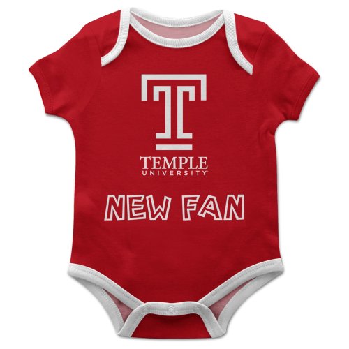 Infant Red Temple Owls New Fan Bodysuit