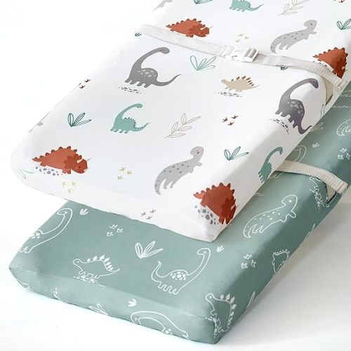 BROLEX Changing Pad Covers for Baby: Boy Girls Ultra Stretchy Soft 2 Pack,Sika Deer Foliage
