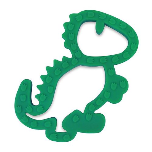 Itzy Ritzy® Dinosaur Silicone Teether in Green