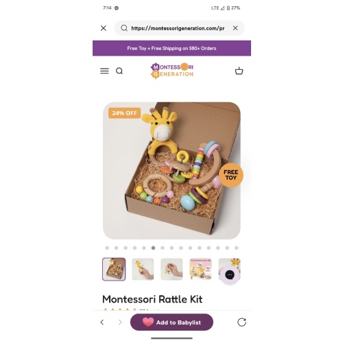 Buy Montessori 5 Piece Wooden Rattle Kit Online I Montessori Generation