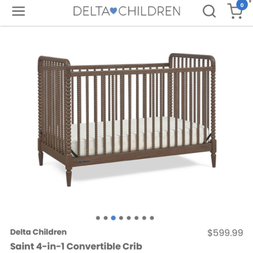 Saint 4-in-1 Convertible Crib teak brown