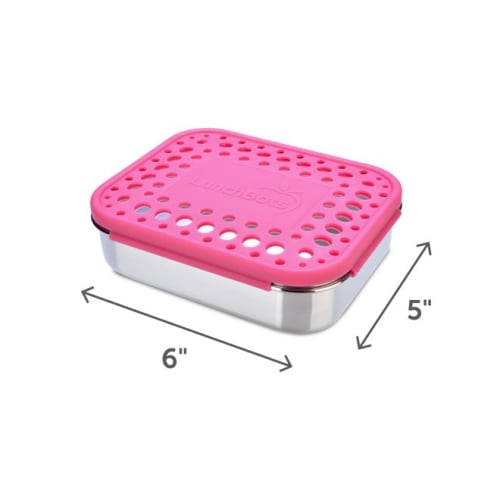 LunchBots Trio Stainless Steel 3 Compartment Bento Box