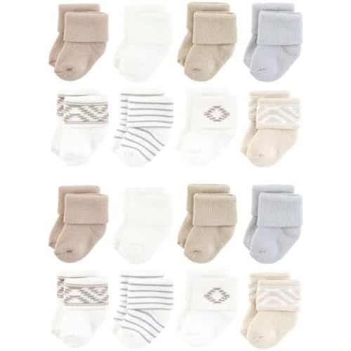 Hudson Baby Unisex Cotton Rich Baby Terry Socks 16-Pack