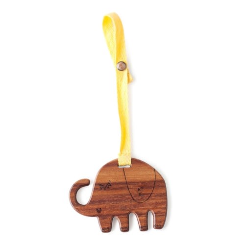 Wooden Stroller Toy - Piper the Elephant | 100% Organic - – Finn + Emma
