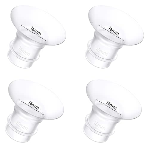 4Pcs Breast Pump Flange Insert 16mm Compatible with Momcozy/Spectra/Medela/eufy/Elvie/Lansinoh/Paruu P10 Breast Pump, Fit for Momcozy M5/M9/M6/V2 Pro/V2 pro/S12 Pro/eufy E10 S1 S1 Pro, 24mm Flange