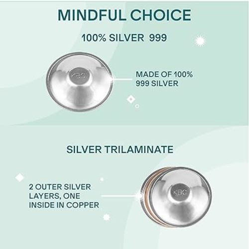 Koala Babycare The Original Silver Nursing Cups - Nipple Shields for Nursing Newborn -Breastfeeding Essentials - Protect and Soothe - Tri-Laminate Silver - Standard Size - Regular - Trilaminate Silver