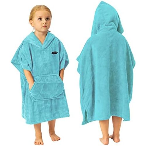 MWTA Surf Poncho Change Robe with Hood Thick Microfiber Wetsuit Changing with Pocket for water Sports Men and Women