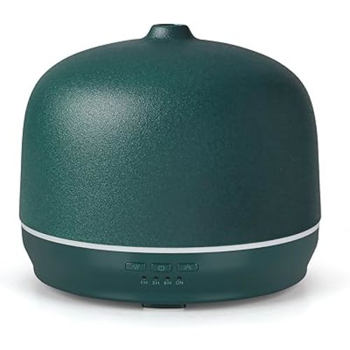 Ceramic Essential Oil Diffusers for Home Large Room, 500ml Aromatherapy Scent Air Diffuser Bedroom Ultrasonic Aroma Defusers with Timed -Green