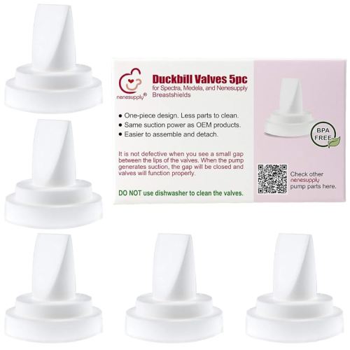 Nenesupply 5 pc Duckbill Valves Compatible with Medela and Spectra Pump Parts Use on Spectra S2 Spectra S1 and Pump in Style Harmony Symphony Replace Spectra Duckbill Valves and Medela Valve