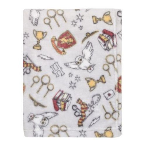 NoJo Warner Bros. Harry Potter Magical Moments Grey and White Super Soft Baby Blanket