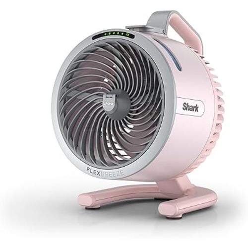 Shark FlexBreeze HydroGo Fan - Ultra powerful portable fan with indoor + outdoor mist, Up to 70 feet of reach, corded & cordless, up to 12-hr. battery, 5 speeds, evaporative misting, Quartz, FA052PK