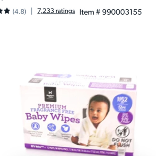 Member's Mark Premium Baby Wipes, Fragrance Free, 12 pk., 1152 Wipes - Sam's Club