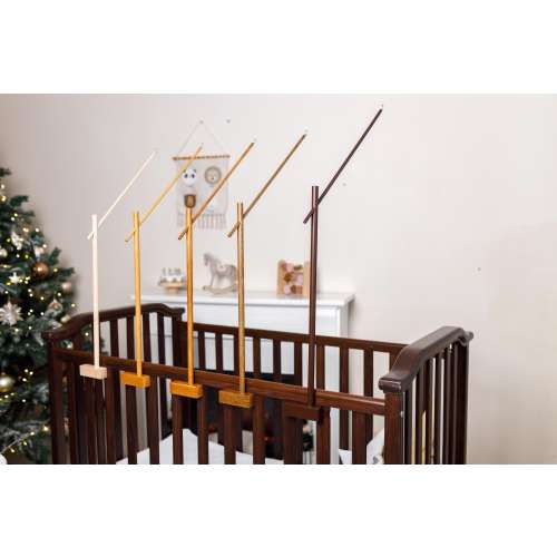 Natural Wood Baby Crib Mobile Hanger Arm: Universal Fit