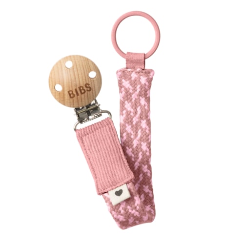 BIBS Pacifier Clip - Dusty Pink/Baby Pink: Stylish & Safe – Bibsworld store US
