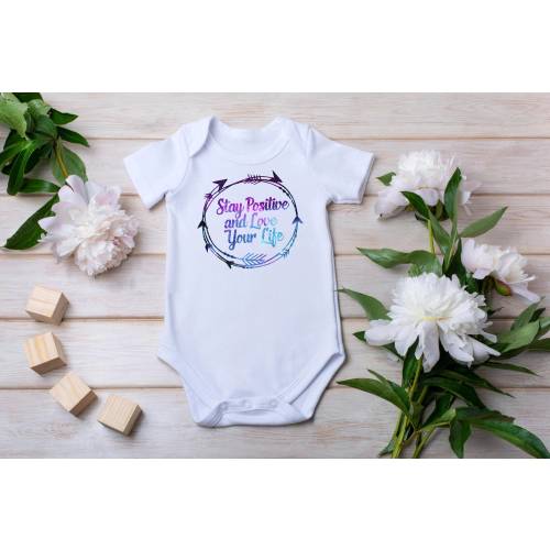 Stay Positive & Love Your Life 311 Music Lyrics Inspired Short Sleeve Onesie Rockstar Baby Music Baby Gifts, Vintage Retro Band Boho Baby