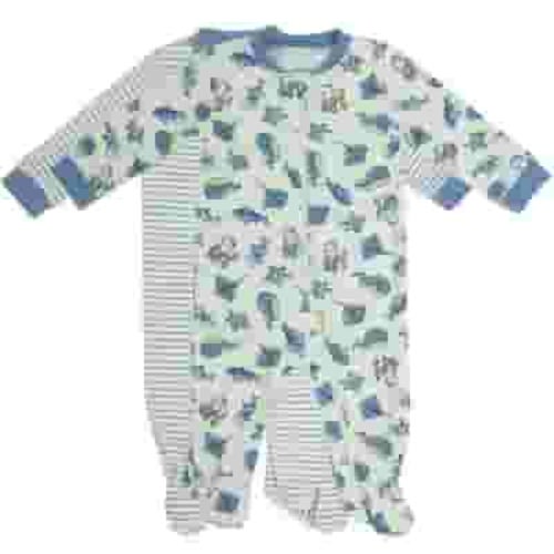 Milkberry Bamboo Pajamas Coverall for Baby Boys Footed Sleep Bodysuit for Infants Size 0-3 Months Under the Sea