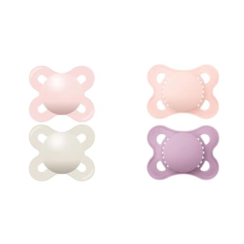 MAM Original Start Matte Newborn Baby Pacifier, Best Pacifier for Breastfed Babies, Sterilizer Case & Original Matte Baby Pacifier, Nipple Shape Helps Promote Healthy Oral Development