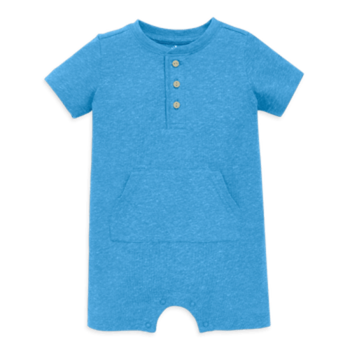 Baby Heathered Henley Shortie, 6-12M