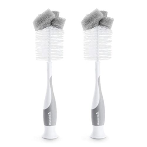 Munchkin® Sponge™ Bottle Brush, 2 Pack, Grey - Bottle Brush, Grey