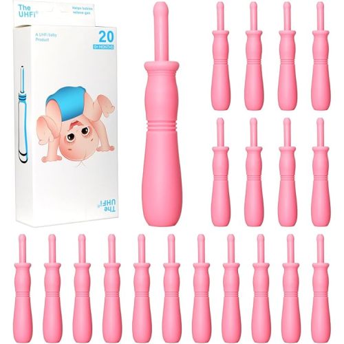 Gas and Colic Reliever for Babies, 20 Count Natural Solution Effective Instant Constipation Gas Relief for Babies Boys Girls Colic and Gas Relief, Pink