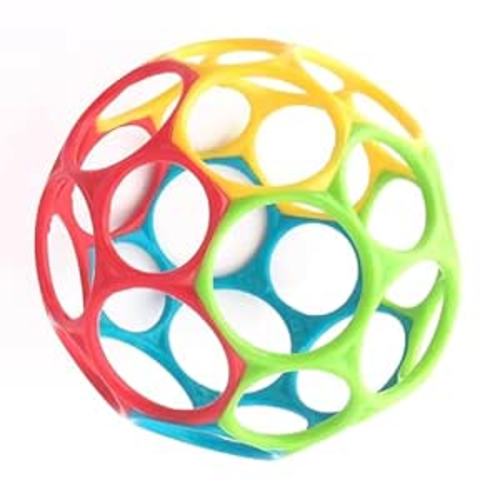 O-ball Easy Grasp Classic Ball BPA-Free Infant Toy in Red, Yellow, Green, Blue,