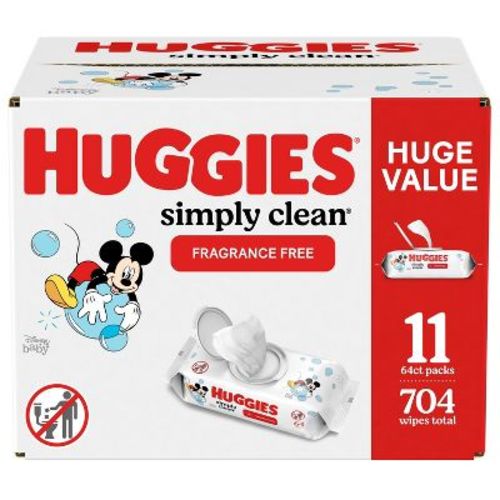 Huggies Simply Clean Baby Wipes - Unscented - 11pk - 704ct