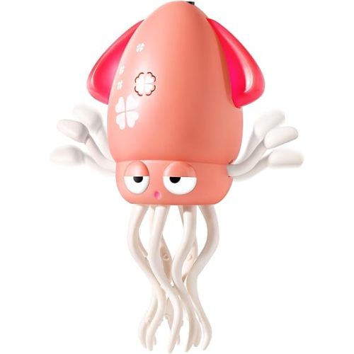 Dancing Octopus Baby Toy, Electric Crawling Octopus Tummy Time Toy, Rechargeable Magic Dancing Music Squid for 3 4 5 6 Year Old Kids Boy Girl Birthday Gifts, Funny Squid for Office Desk Decor