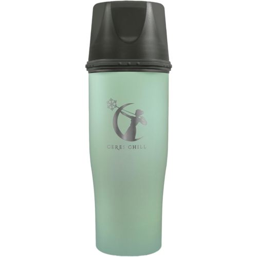 CERES CHILL Mini Breastmilk Chiller Demigoddess, Up to 12 oz. Reusable Storage Container, Keeps Milk at Safe Temperatures for Up to 16 Hours, Bottle Cooler, Connects w/Most Pumps (Zen Green)