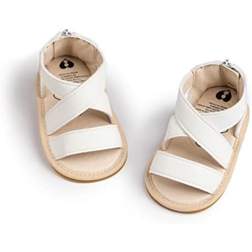 Babelvit Infant Baby Girl Boy Sandals Comfort Premium Summer Outdoor Casual Beach Shoes with Flower Bowknot Anti Slip Rubber Sole Newborn Toddler Prewalker First Walking Shoes