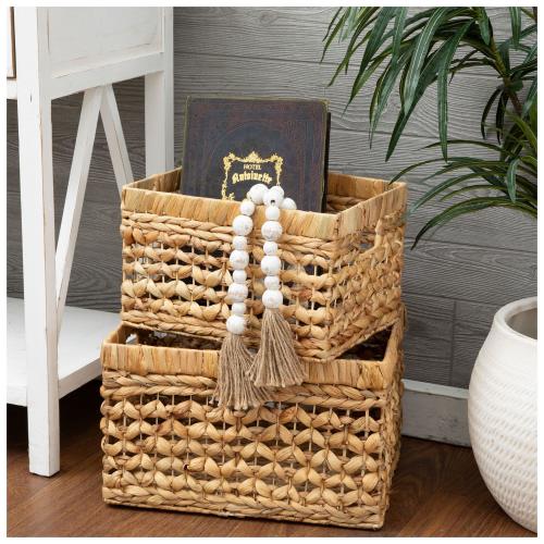 Rectangle Water Hyacinth Basket Set