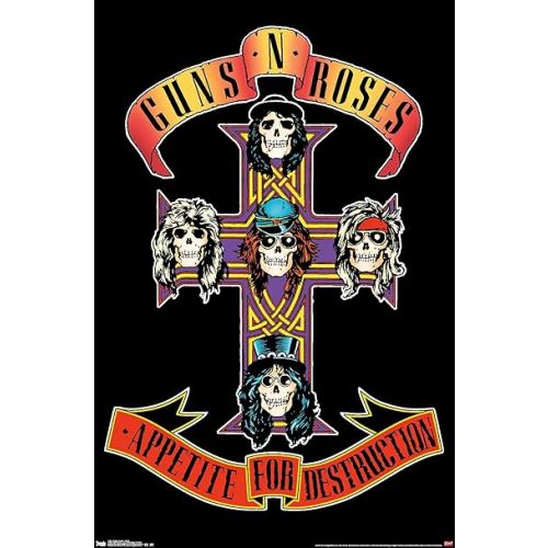 Trends International Guns N' Roses - Cross Wall Poster, 22.375" x 34", Premium Unframed Version