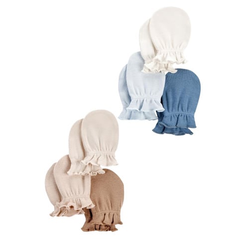 Baby 6-Pack Mittens, 0-3m