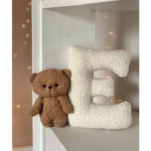 Personalized Boucle name decor , nursery bear wall decor, personalised baby gift , custom bear Name Garland , boucle nursery decor