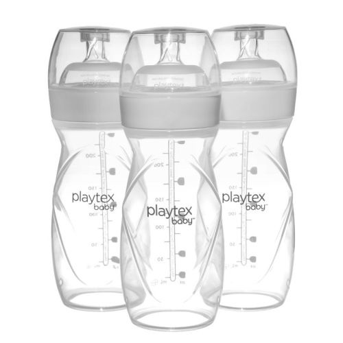 Playtex Baby Nurser – Anti-Colic Baby Bottle with Drop-Ins Liners, 8oz, 3-Pack, BPA-Free