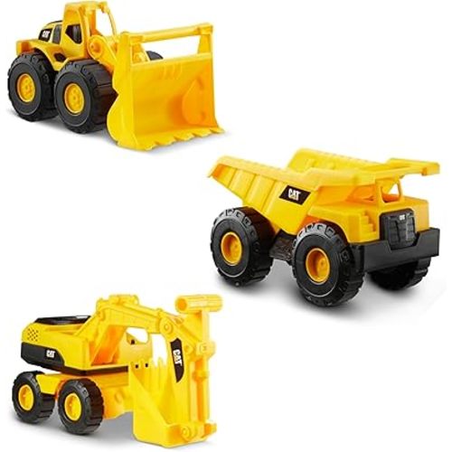 Cat Construction 7" Dump Truck, Loader & Excavator toys Combo Pack