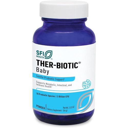 Klaire Labs SFI Health Ther-Biotic Baby - Toddler Probiotic for Kids, Infants & Babies - Microbiome & Bowel Support - Probiotic Powder, Add to Baby Formula, Breast Milk or Solid Food (120 Servings)