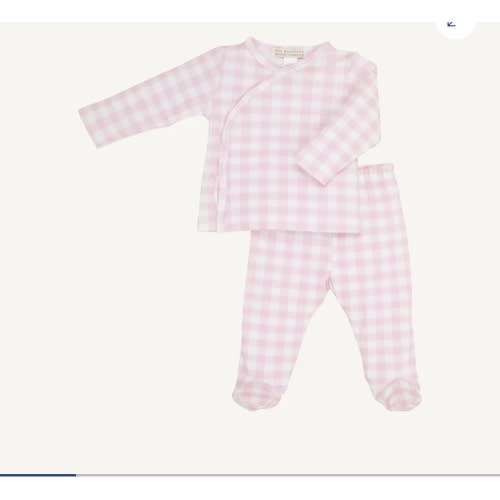 Cameron Cross-Front Set - Palm Beach Pink Gingham