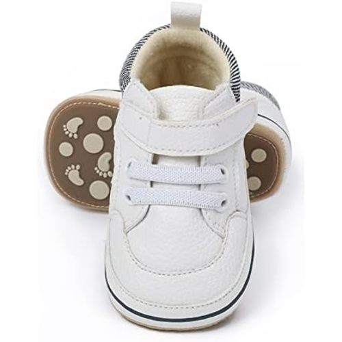 RVROVIC Baby Boys Girls Anti-Slip Sneakers Soft Ankle Boots Toddler First Walkers Newborn Crib Shoes
