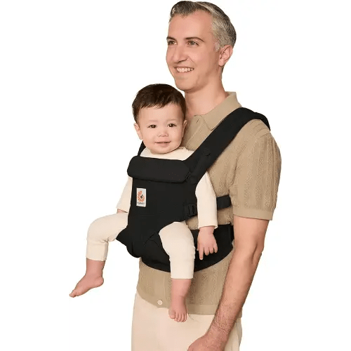 Ergobaby Omni Classic (formerly OMNI 360) All-Position Baby Carrier for Newborn to Toddler with Lumbar Support, 7-45 Pounds, Pure Black, One Size