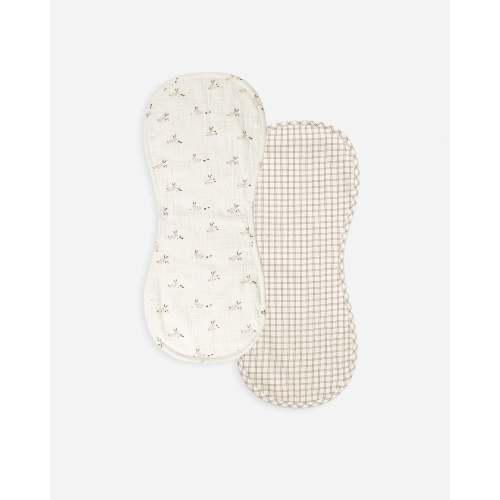 Burp Cloth, 2 Pack || Bunnies, Cedar Check – Quincy Mae