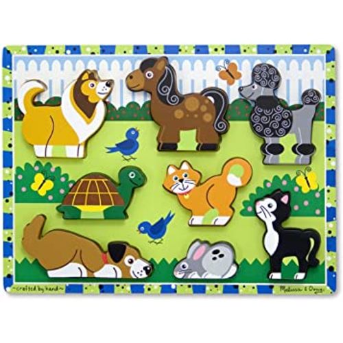 Melissa & Doug Pets Wooden Chunky Puzzle (8 pcs)