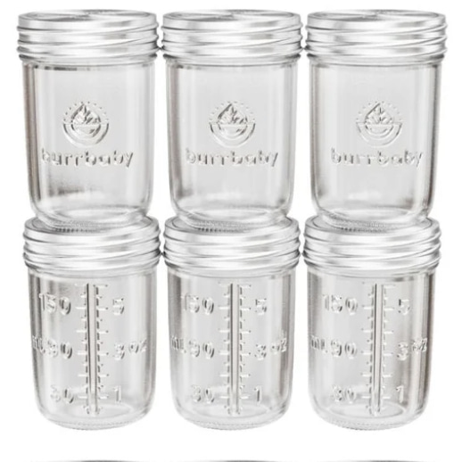 6oz Glass Breast Milk Storage Containers