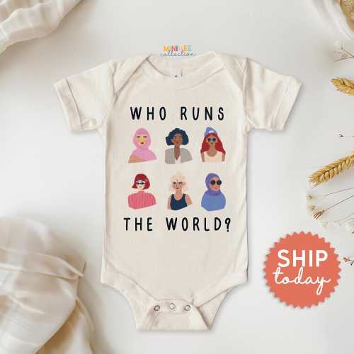 Girl Power Onesies® Brand, Feminist Baby Bodysuit, Baby Shower Gift, Newborn Girl Outfit, Little Feminist, (BC-WOM28)