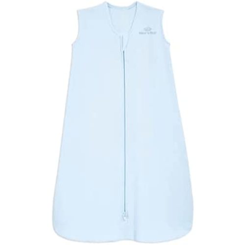 HALO Sleepsack 100% Cotton Wearable Blanket, TOG 0.5, Baby Blue, Medium