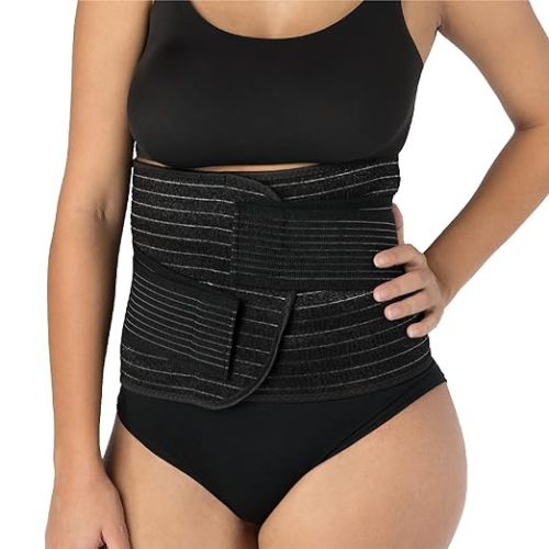 UpSpring Shrinkx Belly Charcoal Postpartum Belly Wrap, Adjustable Postpartum Belly Band to Support, Smooth After Baby (Charcoal Gray, Large/X-Large) - Large/X-Large (Pack of 1)