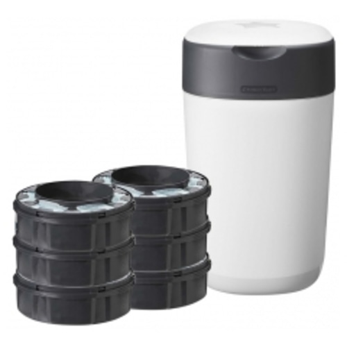 Tommee Tippee Twist & Click Nappy Bin + 6 Refills