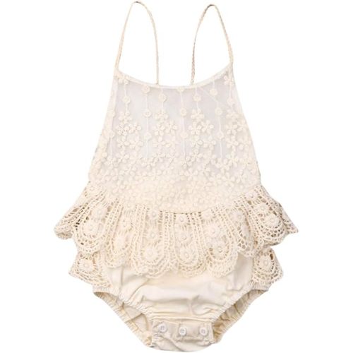FIOMVA Baby Girl Lace Romper Bodysuit Outfits for Birthday,photoshoot,photography,Cake Smash,Gift