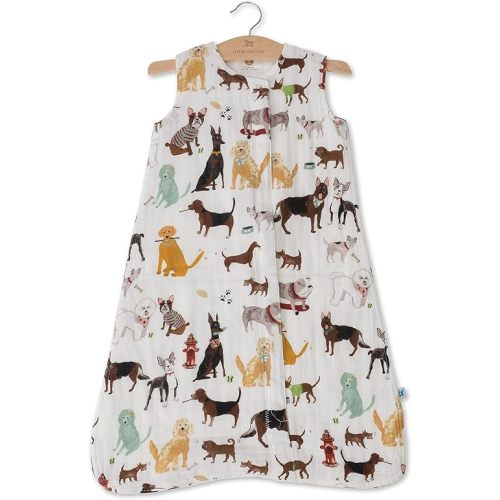 Little Unicorn – Woof Cotton Muslin Sleep Bag | 100% Cotton | Super Soft and Lightweight | Baby | Size Medium: 6-12 Months | Machine Washable | 1.1 TOG