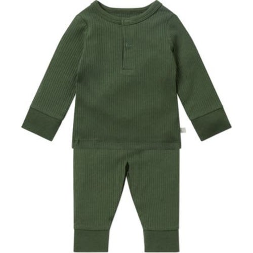 Rib Fitted Two-Piece Pajamas