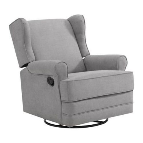 Oxford Baby Teegan Nursery Swivel Glider Recliner Chair - Gray